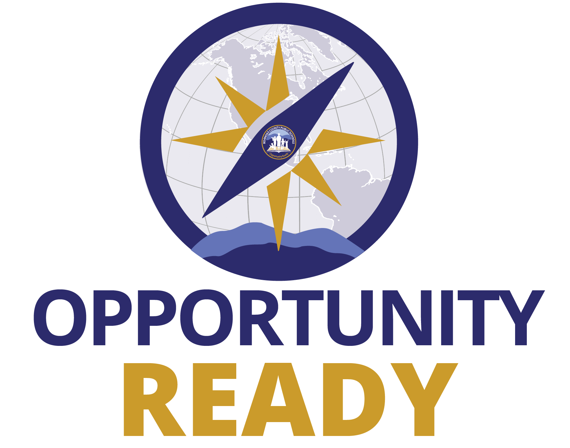opportunity ready words over a compass
