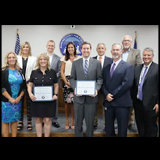 FLES and HVMS principals recognized by the school board.